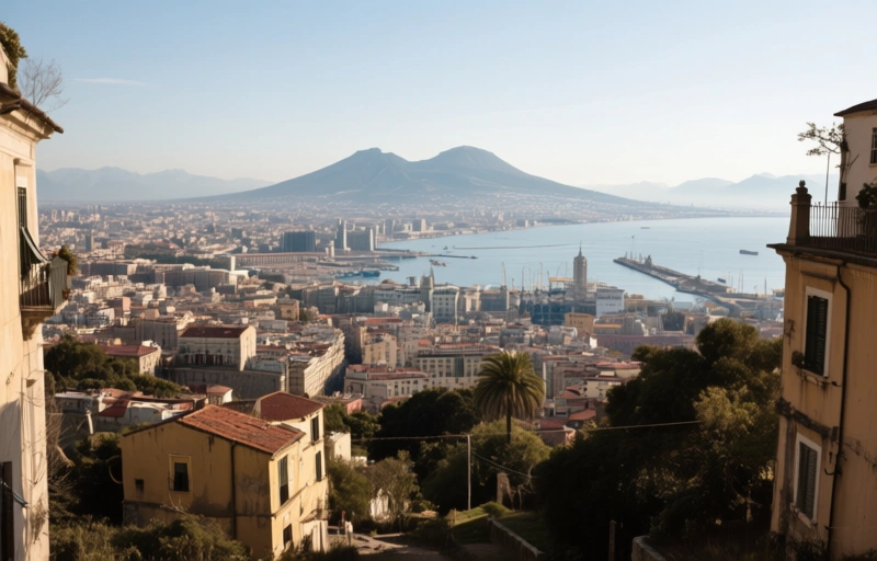 Visual representation of Jan van Stinemolen's 1582 Naples Panorama