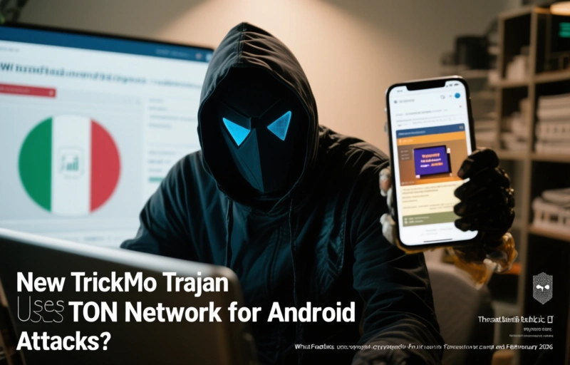 Visual representation of New TrickMo Trojan Uses TON Network for Android Attacks