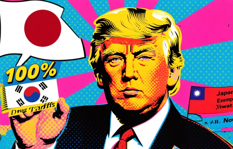 Trump's 100% Drug Tariffs: Japan, Korea Exempt, Taiwan Not