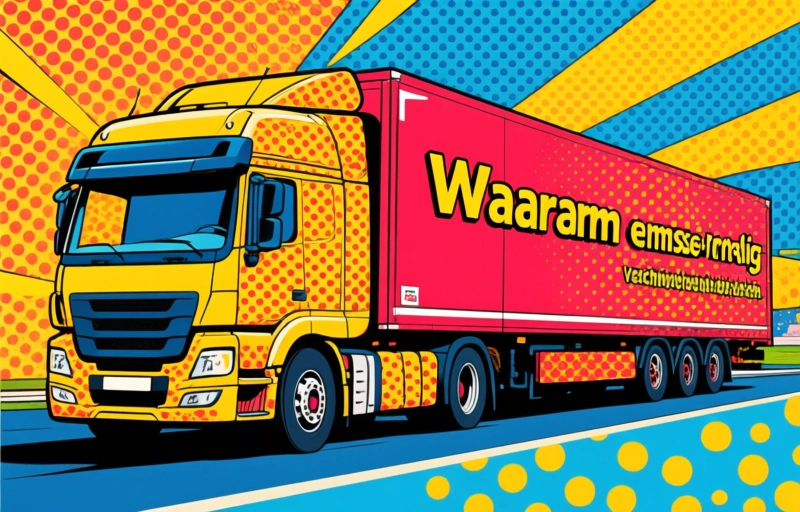 Visuele weergave van Emissiecontrole vrachtwagens haven Antwerpen