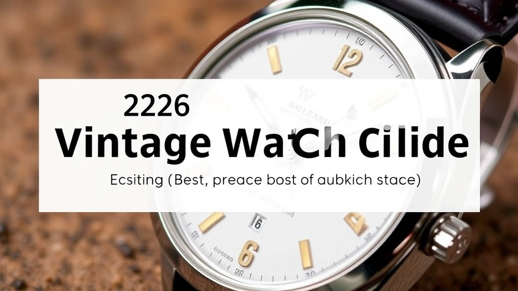2026 Vintage Watch Guide: Top Picks & Smart Buys