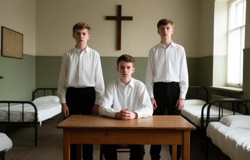 Visuelle Darstellung von Dreier mit Adam Snow, Dex Devall & Flynn Fenix bei Catholic Boys