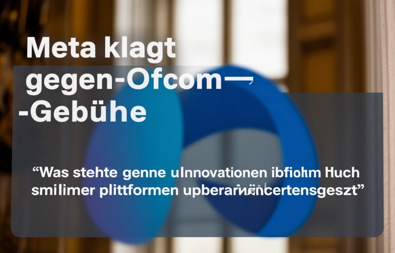 Visuelle Darstellung von Meta klagt gegen Ofcom-Gebühren im Online-Sicherheitsgesetz