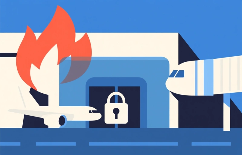 Onderzoek naar brand in beveiligd gebied op luchthaven