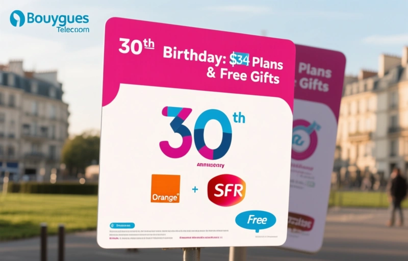 Visual representation of Bouygues Telecom 30th Birthday