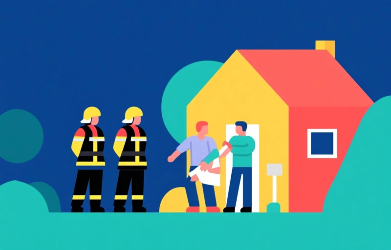 Brand in woonhuis: 2 brandweerlieden en 2 bewoners gewond