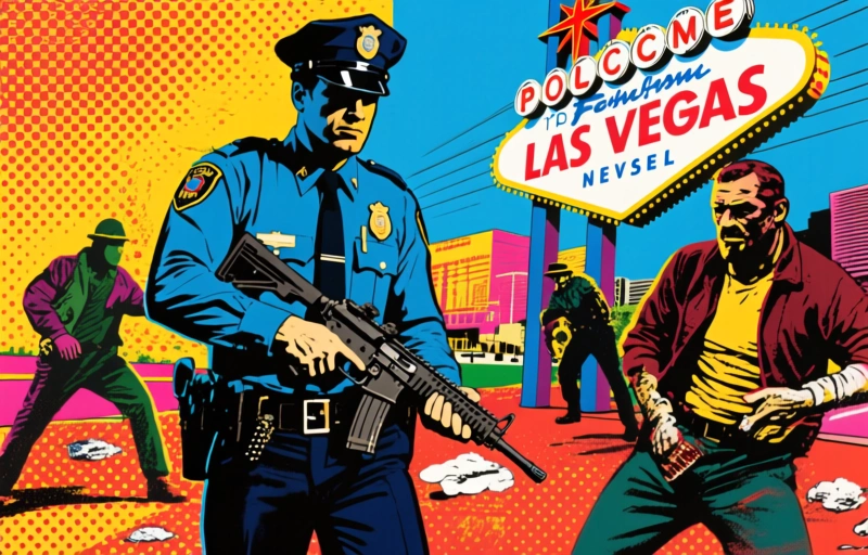 Polizei sucht bewaffneten Räuber nach Vorfall in Las Vegas