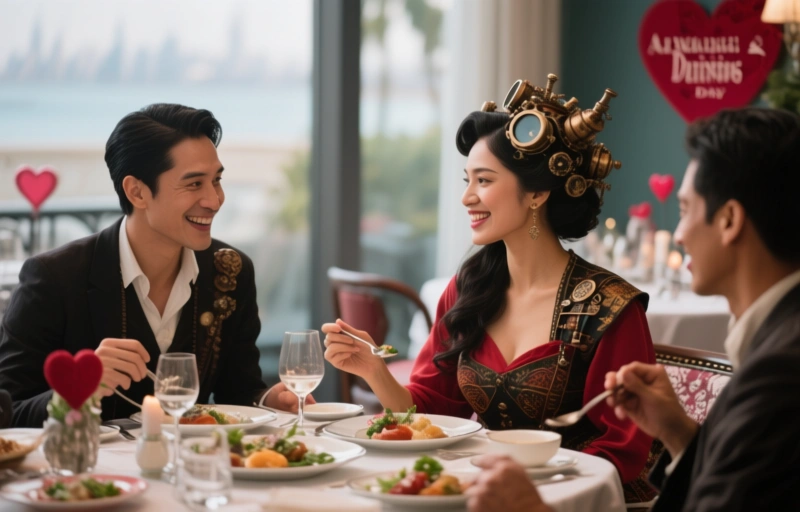 Amelia Dubai's Valentine's Day: Nikkei Dining & Steampunk Romance