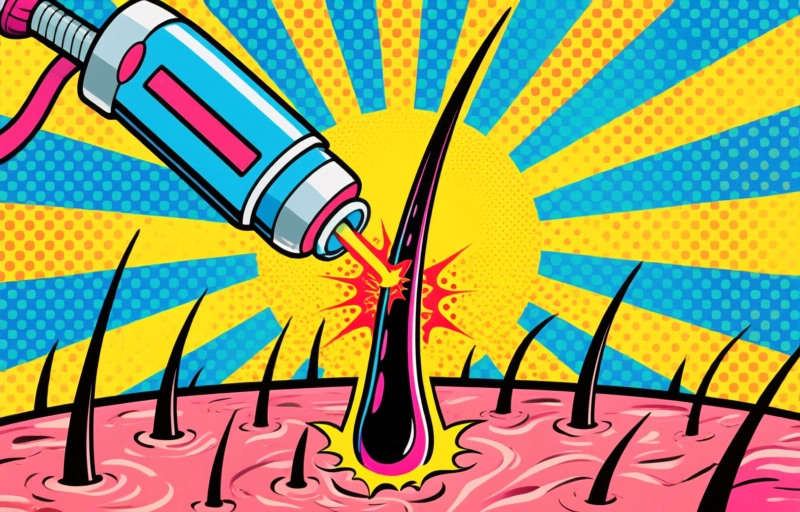 Visual representation of Laser Hair Removal
