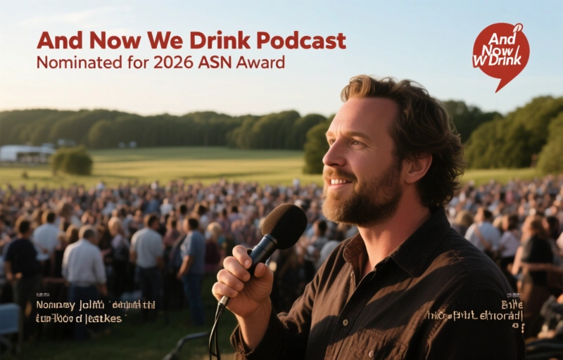 Visual representation of And Now We Drink Podcast Nominated for 2026 ASN Award