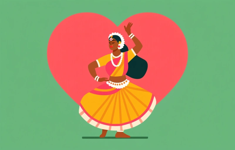 Visual representation of Sharing South Indian Dance