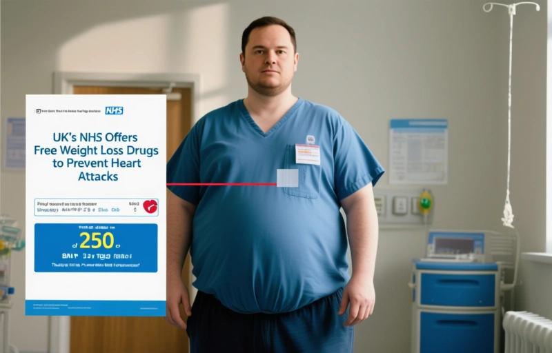 Visual representation of UK's NHS Offers Free Weight Loss Drugs to Prevent Heart Attacks