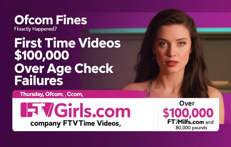 Visual representation of Ofcom Fines First Time Videos $100,000 Over Age Check Failures