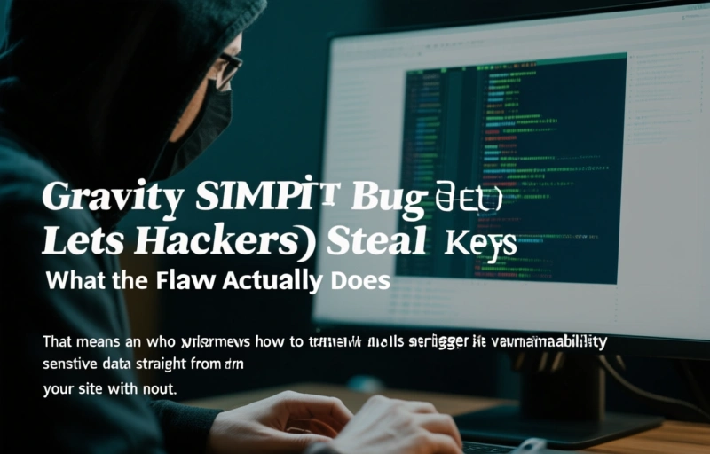 Visual representation of Gravity SMTP Bug Lets Hackers Steal API Keys