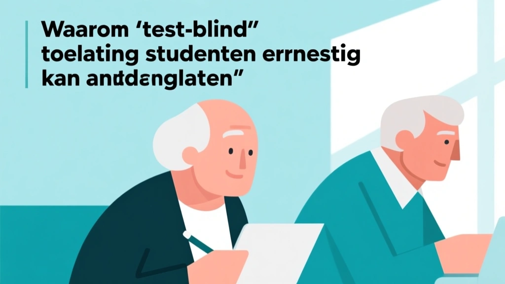 Waarom 'test-blind' toelating studenten ernstig kan achterlaten