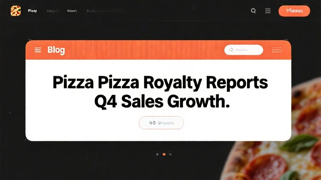 Pizza Pizza Royalty Reports Q4 Sales Growth