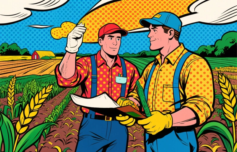 Visual representation of AI in Farming