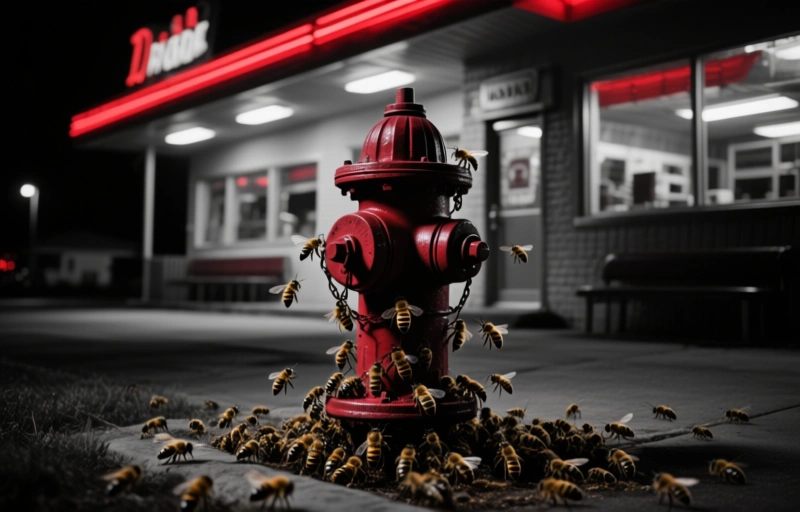 Bees Swarm Fire Hydrant Outside TN Diner