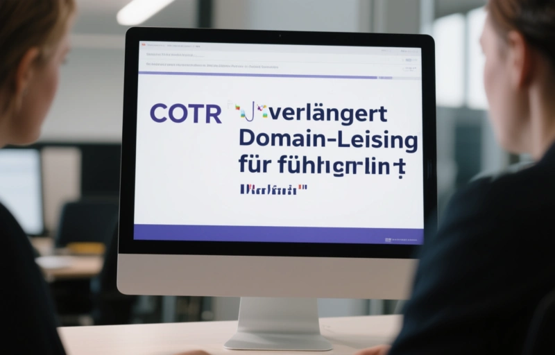 Visuelle Darstellung von COTR verlängert Domain-Leasing für führende Marken