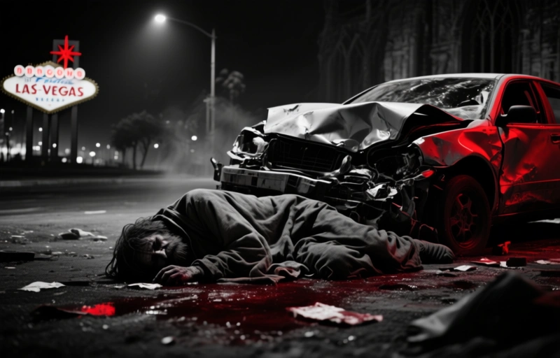 Трагедия в Лас-Вегасе: гибель бездомного в ДТП