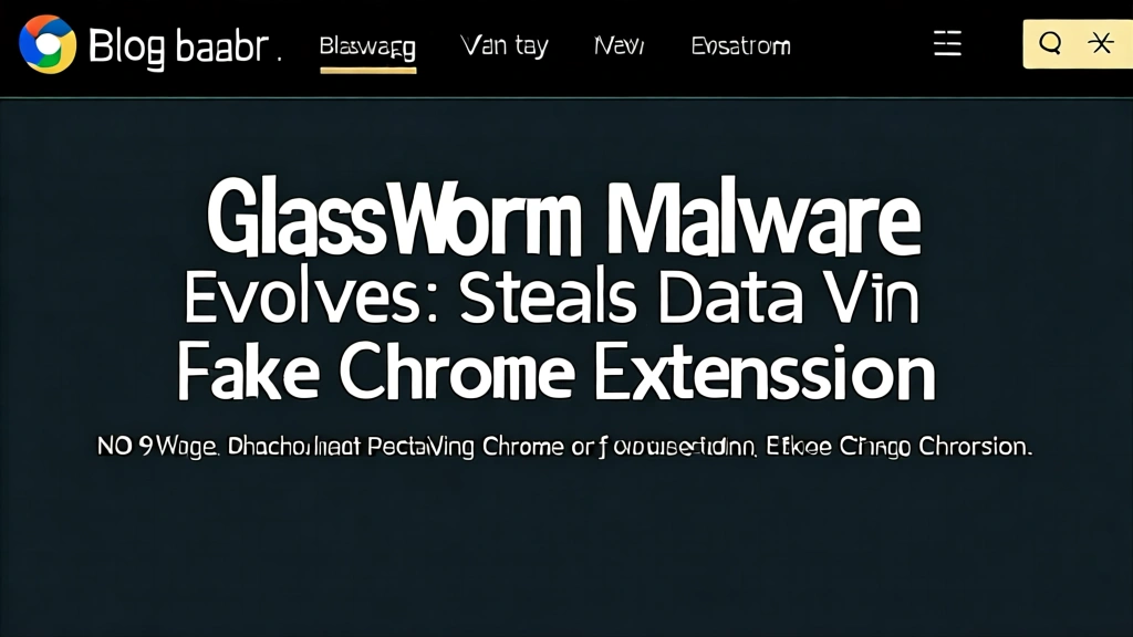 GlassWorm Malware Evolves: Steals Data Via Fake Chrome Extension