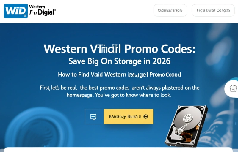 Visual representation of Western Digital Promo Codes