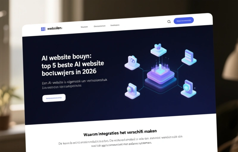 Visuele weergave van AI website bouwen