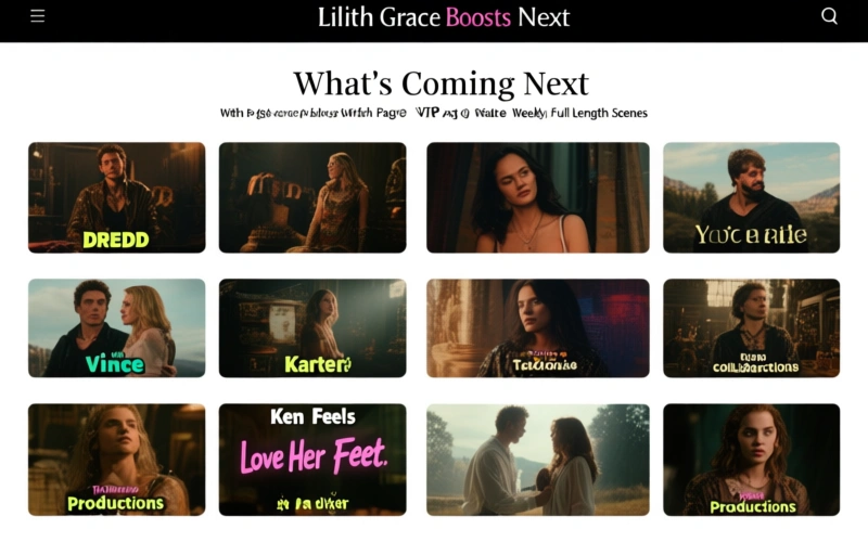 Visual representation of Lilith Grace Boosts VIP Page With Weekly Full-Length Scenes