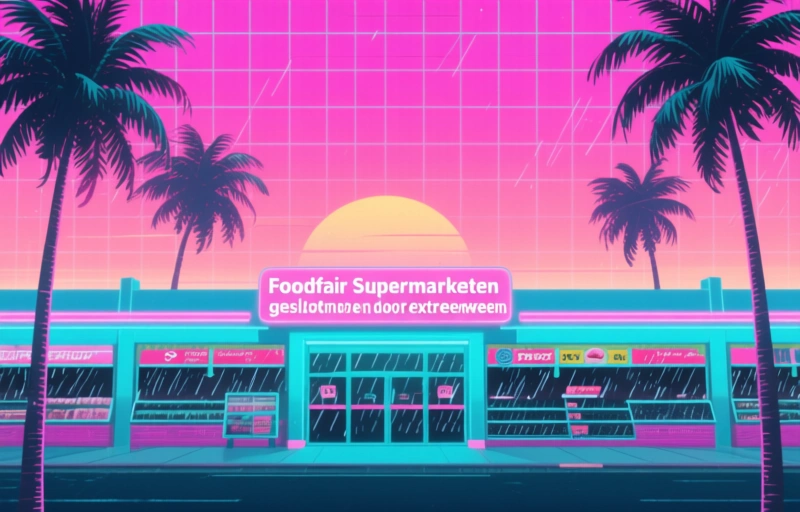 Foodfair Supermarkten gesloten door extreem weer