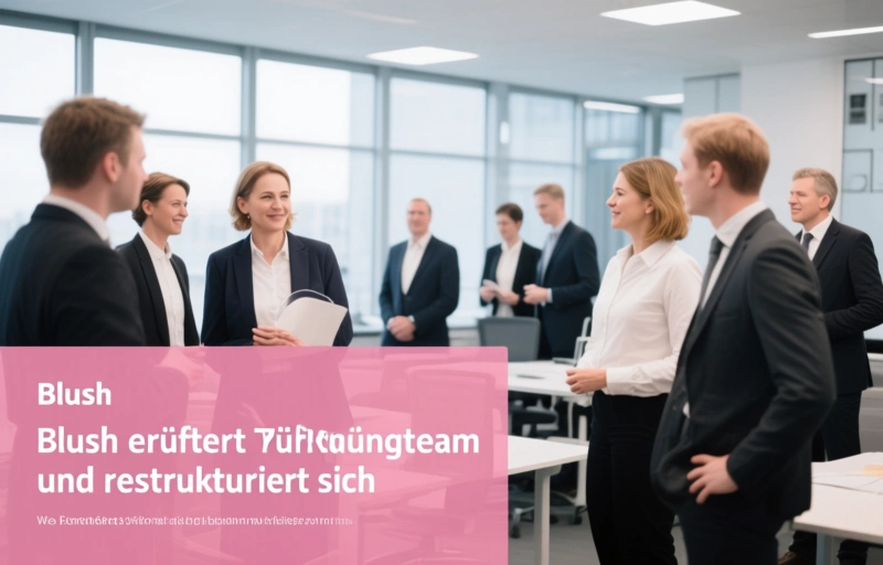 Visuelle Darstellung von Blush erweitert Führungsteam und restrukturiert sich