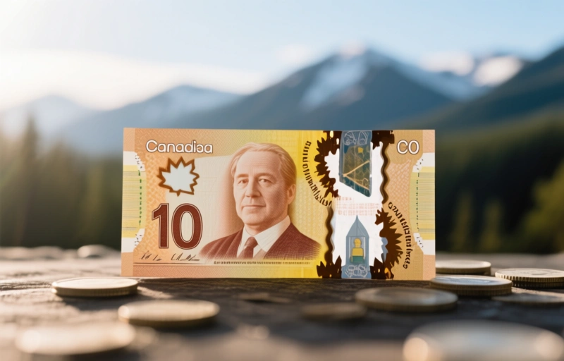 Visual representation of Canadian Dollar Rises