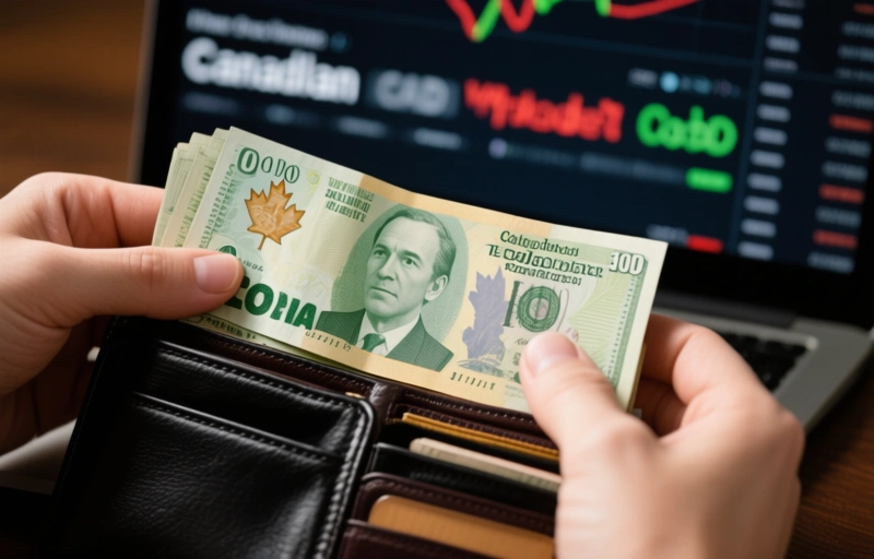 Visual representation of Canadian Dollar Rises
