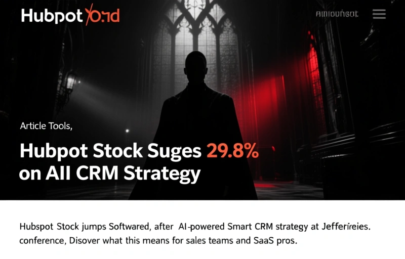 HubSpot Stock Surges 29.8% on AI CRM Strategy