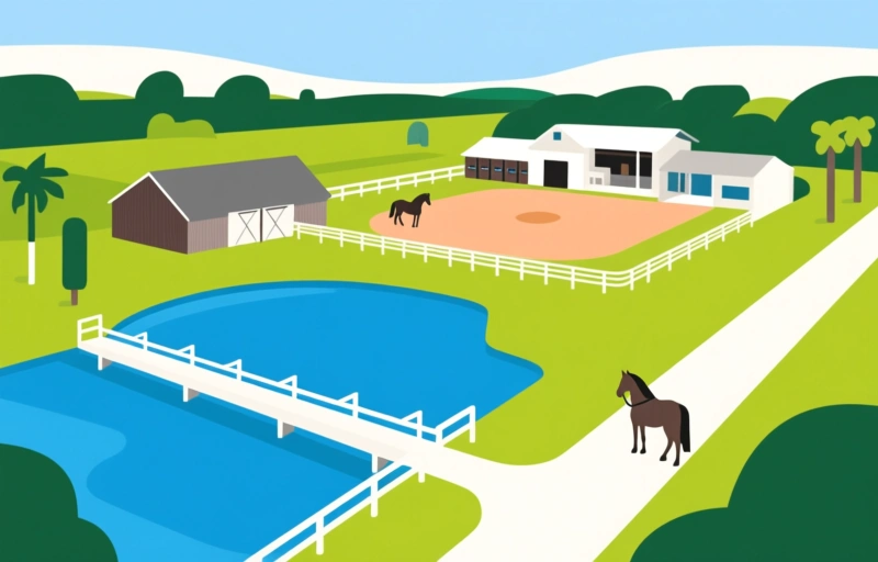 Naples Horse Farm on 20+ Acres, Barn & Arena