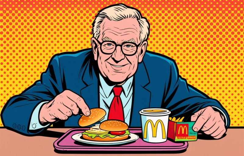 Visual representation of Warren Buffett's 9 Frugal Habits