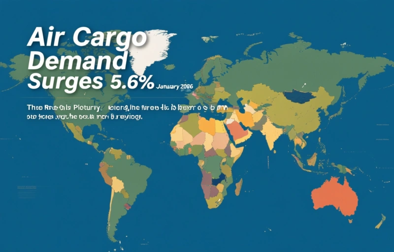 Visual representation of Air Cargo Demand Surges 5.6% in January 2026