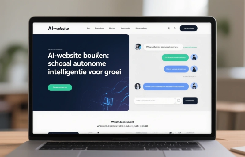 Visuele weergave van AI-website bouwen