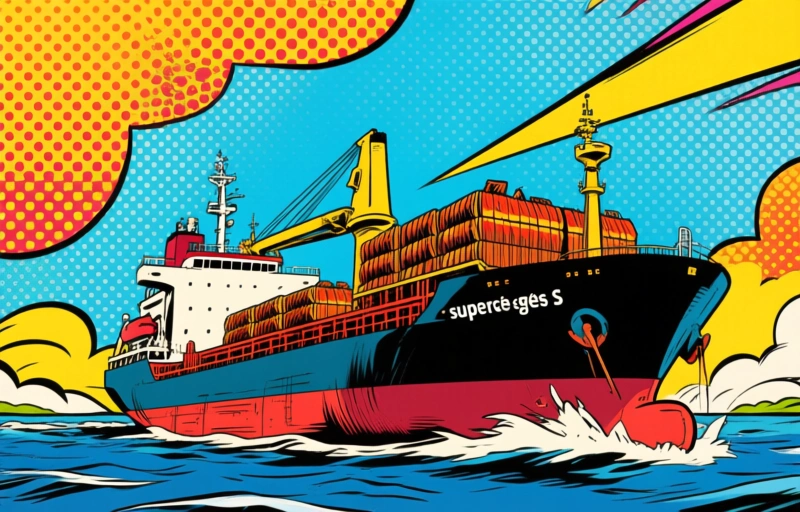Visuele weergave van Supertanker steekt Straat van Hormuz over ondanks blokkade