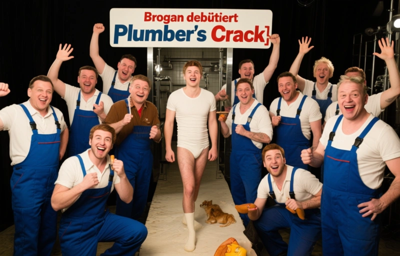 Visuelle Darstellung von Brogan debütiert als Fisting-Bottom in „Plumber's Crack“