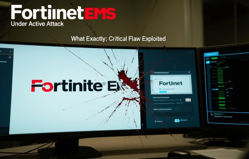 Visual representation of Fortinet FortiClient EMS Under Active Attack