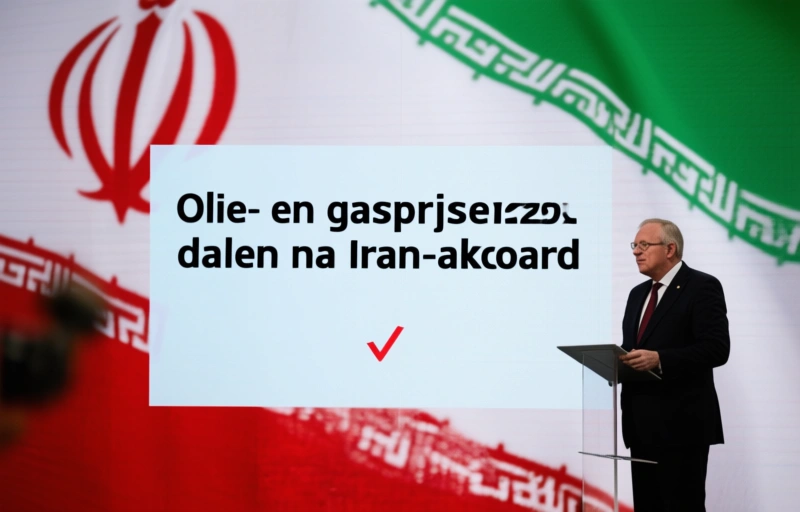 Visuele weergave van Olie- en gasprijzen dalen na Iran-akkoord
