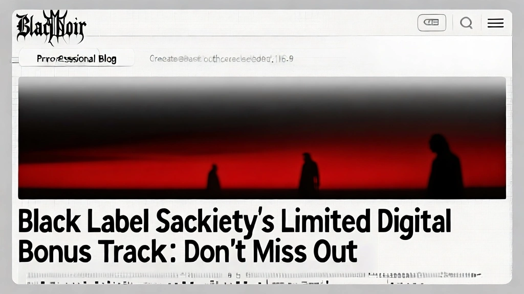 Black Label Society's Limited Digital Bonus Track: Don't Miss Out