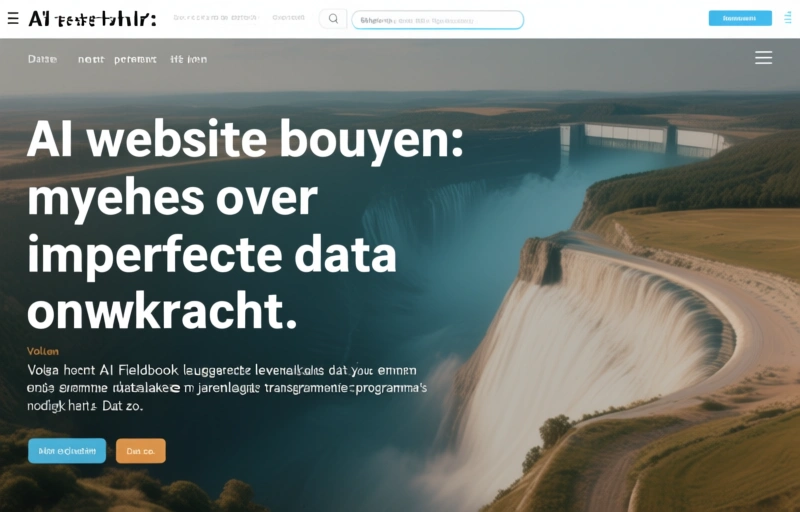 Visuele weergave van AI website bouwen