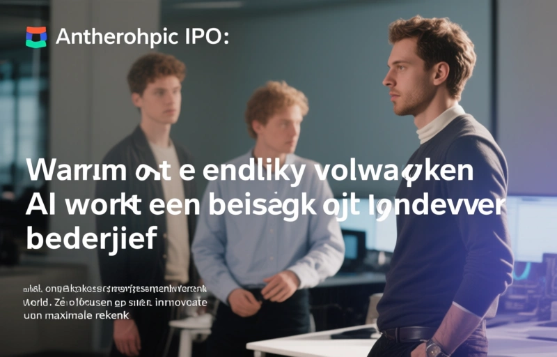 Visuele weergave van Anthropic IPO