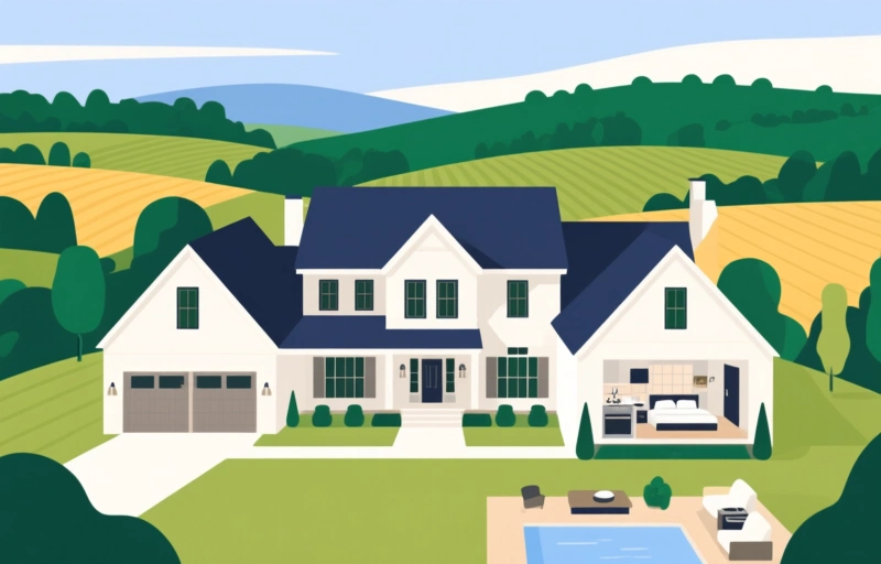 Luxury Farmhouse on 28.5 Acres in Oley Valley