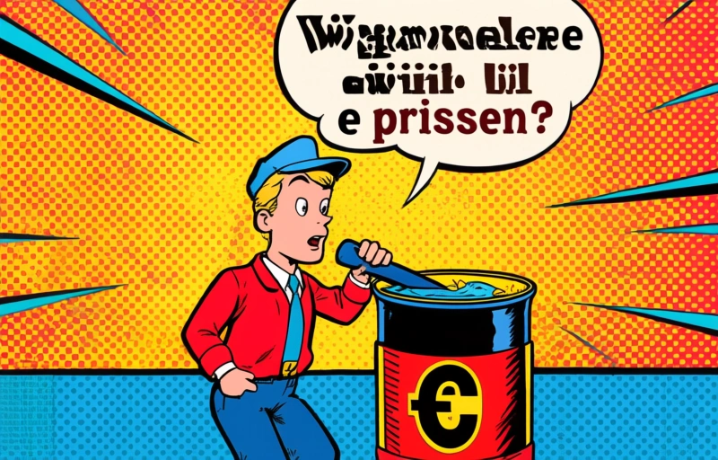 Visuele weergave van Olieprijzen dalen door hoop op Iran-deal
