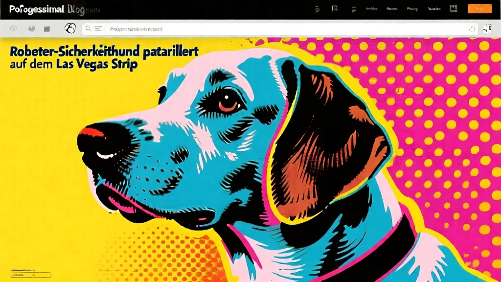 Roboter-Sicherheitshund patrouilliert auf dem Las Vegas Strip