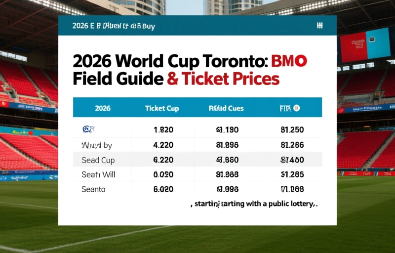 Visual representation of 2026 World Cup Toronto
