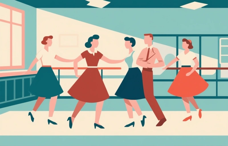 Capturing 1950s Dance Students: A Nostalgic Look at Local Studios