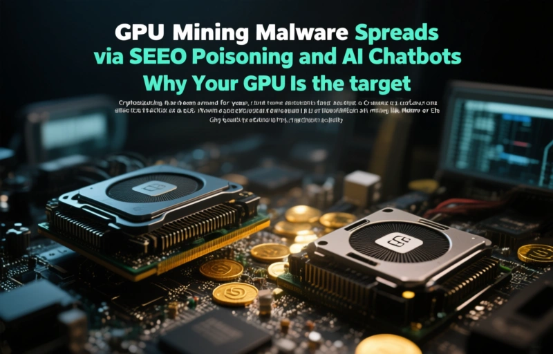Visual representation of GPU Mining Malware Spreads via SEO Poisoning and AI Chatbots